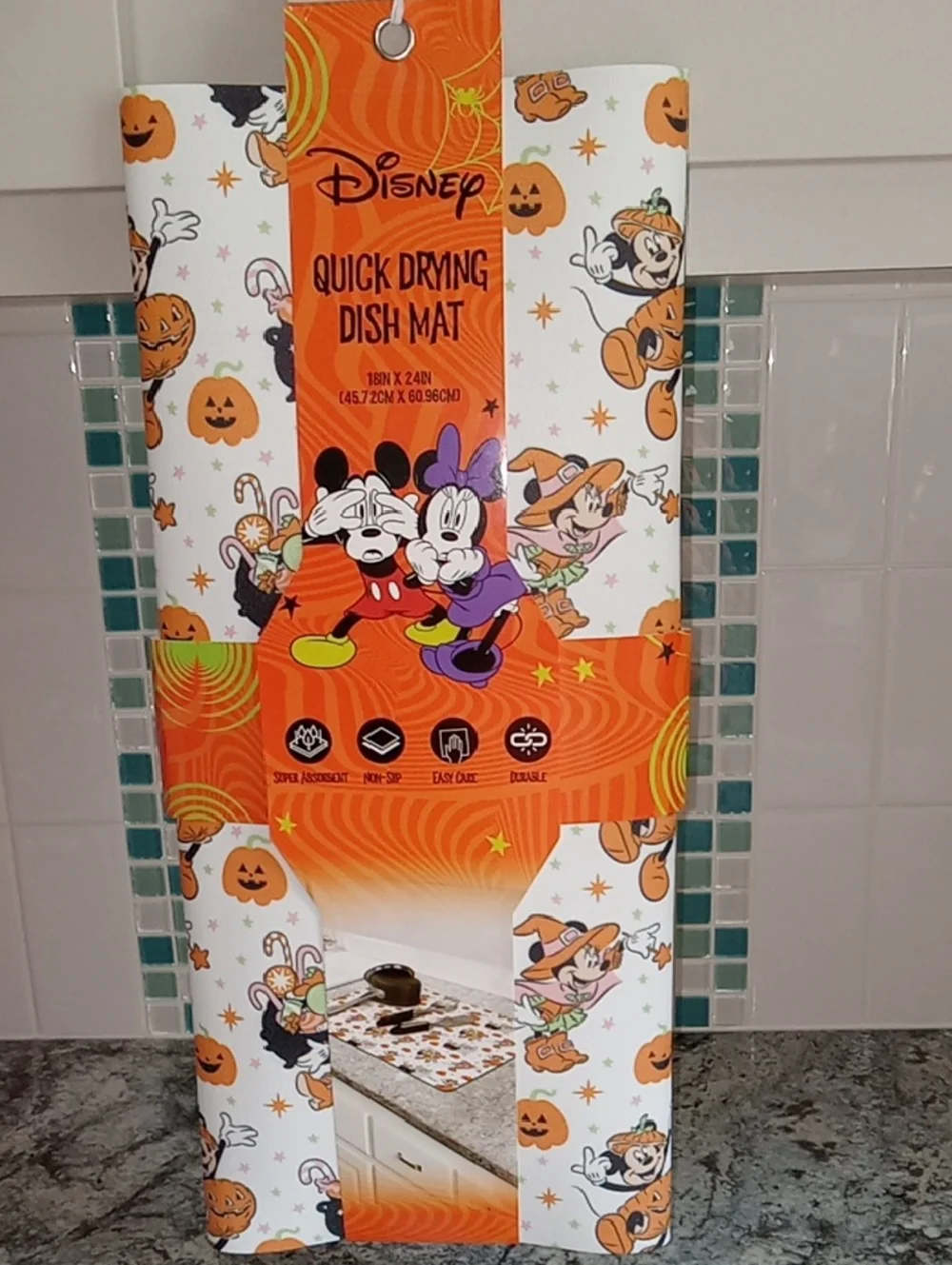 Disney Halloween Mickey & Minnie Quick Dish Drying Mat